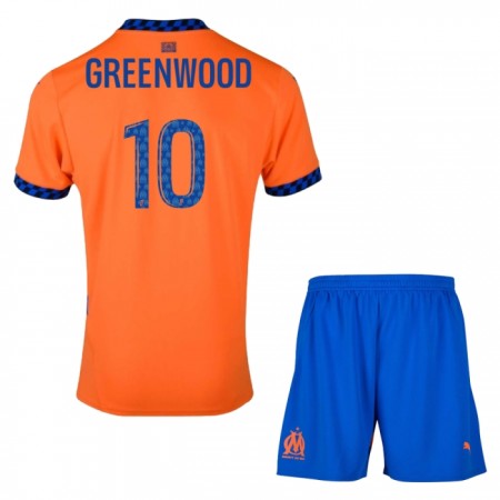 Olympique de Marseille Greenwood 10 Fodboldtrøjer Børn Tredje 2024-25 Kort ærmer